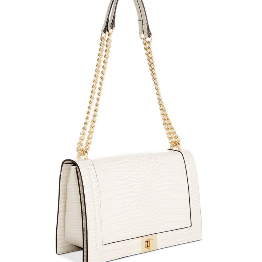 INC Flap Croco-Embossed Crossbody Purse